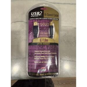 Belkin Gold Series USB 2.0 Hi-Speed Cable 6ft 1.8m 24 k Gold Plate F3U133-06-GLD